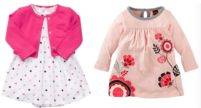 Two pink children's dresses