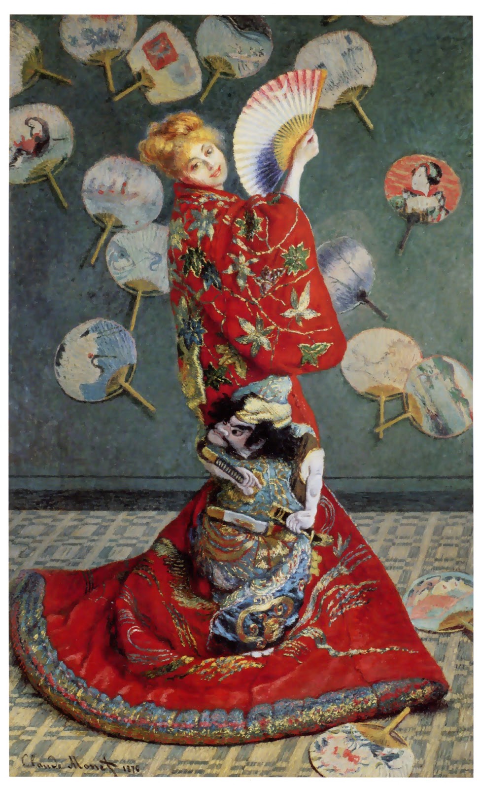Monet's wife in a kimono.